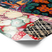 Whimsical Bloemen Papier Collage Gemengde Poster (Hoek)