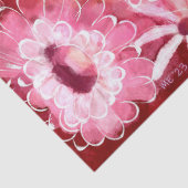 Whimsical Bloemen Roze Rode Bloemen Decoupage Tissuepapier (Detail)