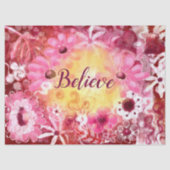 Whimsical Bloemen Roze Rode Bloemen Decoupage Tissuepapier (Voorkant)
