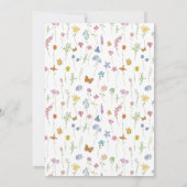 Whimsical Bloemen Save the Date Kaart (Achterkant)