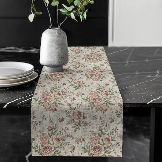 Whimsical Bloemen Speelse Shabby Chic Esthetisch Lange Tafelloper