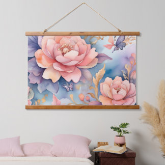 Whimsical Bloemen Vlinder Natuur Liefhebbers Hangend Wandkleed