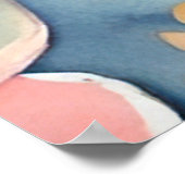 Whimsical Bloemen Vlinder Natuur Liefhebbers Poster (Hoek)