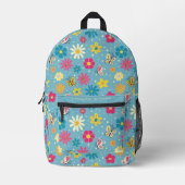 Whimsical Bloemen Vlinders Rugzak (Voorkant)