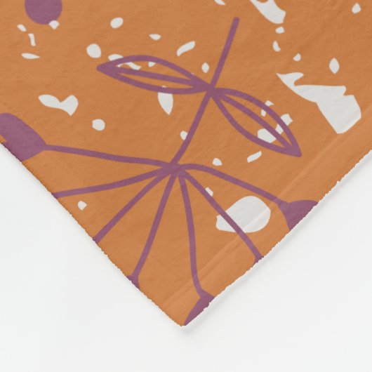 Whimsical Bloemen Vogels Fleece Deken (Hoek)