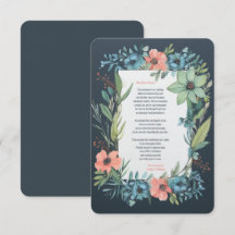 Whimsical Bloemen Zalm Blauw Groen Bruiloft