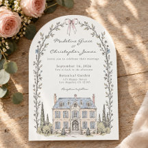 Whimsical Bloemend Franse Kasteeltuin Bruiloft
