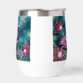 Whimsical Bloemendek Eend Paars Turquoise Persoonl (Links)