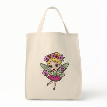 Whimsical Bloemenfee Boodschappentas