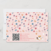 Whimsical bloemenhuisdier oppas hond walker busine bedankkaart (Achterkant)