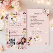 Whimsical bloemenschattig classy huisdier oppas ho visitekaartje