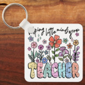 Whimsical Bloementuin Leraar Sleutelhanger (Voorkant)