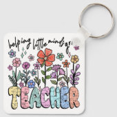 Whimsical Bloementuin Leraar Sleutelhanger (Achterkant)
