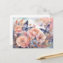 Whimsical bloemenvlinders speels design