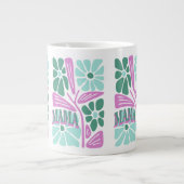 Whimsical Bloemige Moeder  Grote Koffiekop (Voorkant)