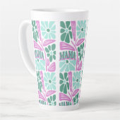 Whimsical Bloemige Moeder  Latte Mok (Linkerhoek)