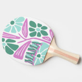 Whimsical Bloemige Moeder Tafeltennisbatje (Zijkant)