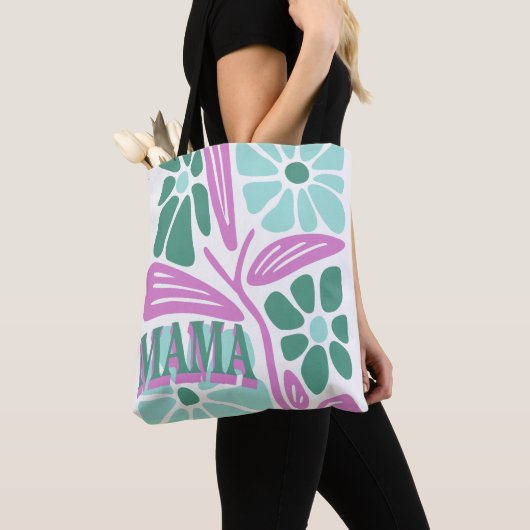 Whimsical Bloemige Moeder  Tote Bag (Dichtbij)