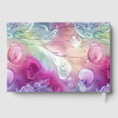 Whimsical bloemige vloeibare zoete erwtenbloem ech gastenboek (Achterkant)