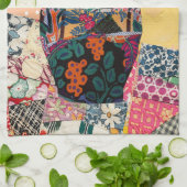 Whimsical Bloempapier Collage gemengd Theedoek (Gevouwen)