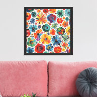 Whimsical Bloemrijke Abstracte Kunst