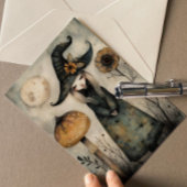 Whimsical Bloemrijke Heks Halloween Decoupage Tissuepapier