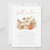 Whimsical Bloemrijke Herfst Bruiloft Feest Kaart (Voorkant)