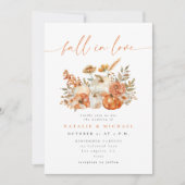 Whimsical Bloemrijke Herfst in Love QR Code Bruilo Kaart (Voorkant)