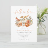 Whimsical Bloemrijke Herfst in Love QR Code Bruilo Kaart (Staand voorkant)