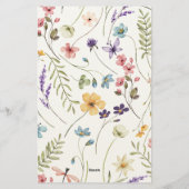 Whimsical Bloom Colorful Spring Wildflower Pattern Briefpapier (Achterkant)