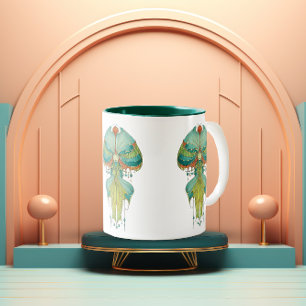 Whimsical Bloom Harmony Tweekleurige Koffiemok
