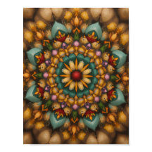 Whimsical Bloom Mandala – Natuur-geïnspireerde muu