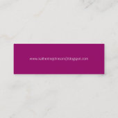 Whimsical Bloom Tree Plum Paarse Stippen Kleurrijk Mini Visitekaartje (Achterkant)