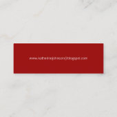 Whimsical Bloom Tree Scarlet Rode Stippen Kleurrij Mini Visitekaartje (Achterkant)