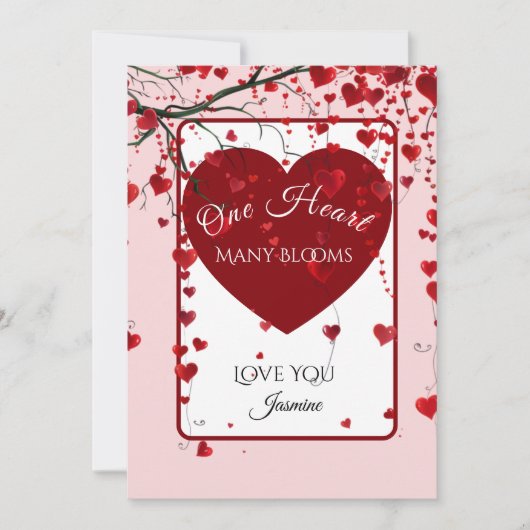 Whimsical Blooming Hearts Valentijn (Voorkant)