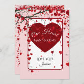 Whimsical Blooming Hearts Valentijn (Voorkant / Achterkant)