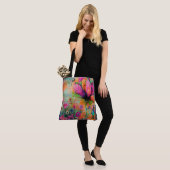 Whimsical Blooms Een uitbarsting van kleurrijke vr Tote Bag (Op model)