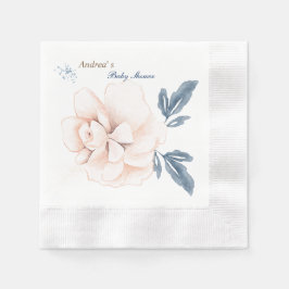 Whimsical Blooms: Elegant Waterverf Baby shower Servet