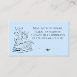 Whimsical blue Baby Boy boekt voor Baby Informatiekaartje