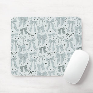 Whimsical Blue Bows Patroon Muismat