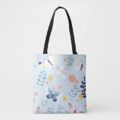 Whimsical Blue Butterfly Canvas tas (Voorkant)
