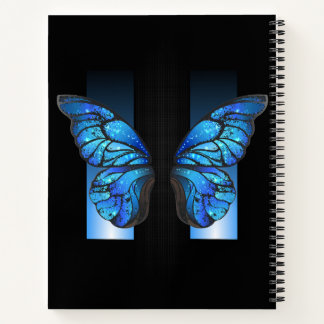 "Whimsical Blue Butterfly Spiral Photo Notitieboek
