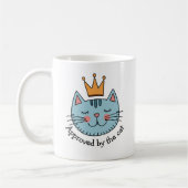 Whimsical Blue Cat met een gele kroon op maat Koffiemok (Links)