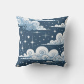 Whimsical Blue Celestial Baby Boy Kussen (Achterkant)