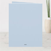 Whimsical Blue Celestial Baby shower Kaart (Achterkant)