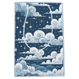 Whimsical Blue Celestial Bedankt Medium Cadeauzakje