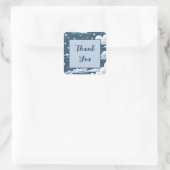 Whimsical Blue Celestial Bedankt Vierkante Sticker (Tas)