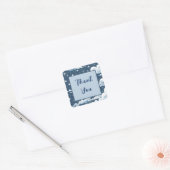 Whimsical Blue Celestial Bedankt Vierkante Sticker (Envelop)