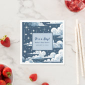 Whimsical Blue Celestial Custom Baby shower Servet (Insitu)