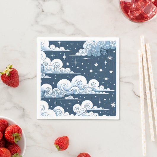 Whimsical Blue Celestial Servet (Insitu)